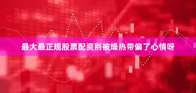 最大最正规股票配资别被燥热带偏了心情呀