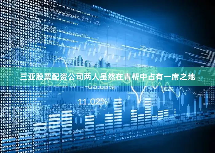 三亚股票配资公司两人虽然在青帮中占有一席之地